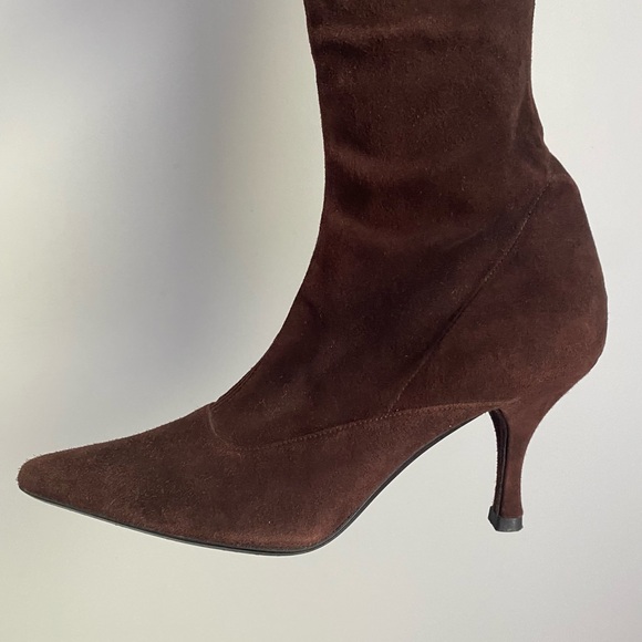 🤎Stuart Weitzman Suede Pointed-Toe Knee-High Boots🤎 - Picture 16 of 16